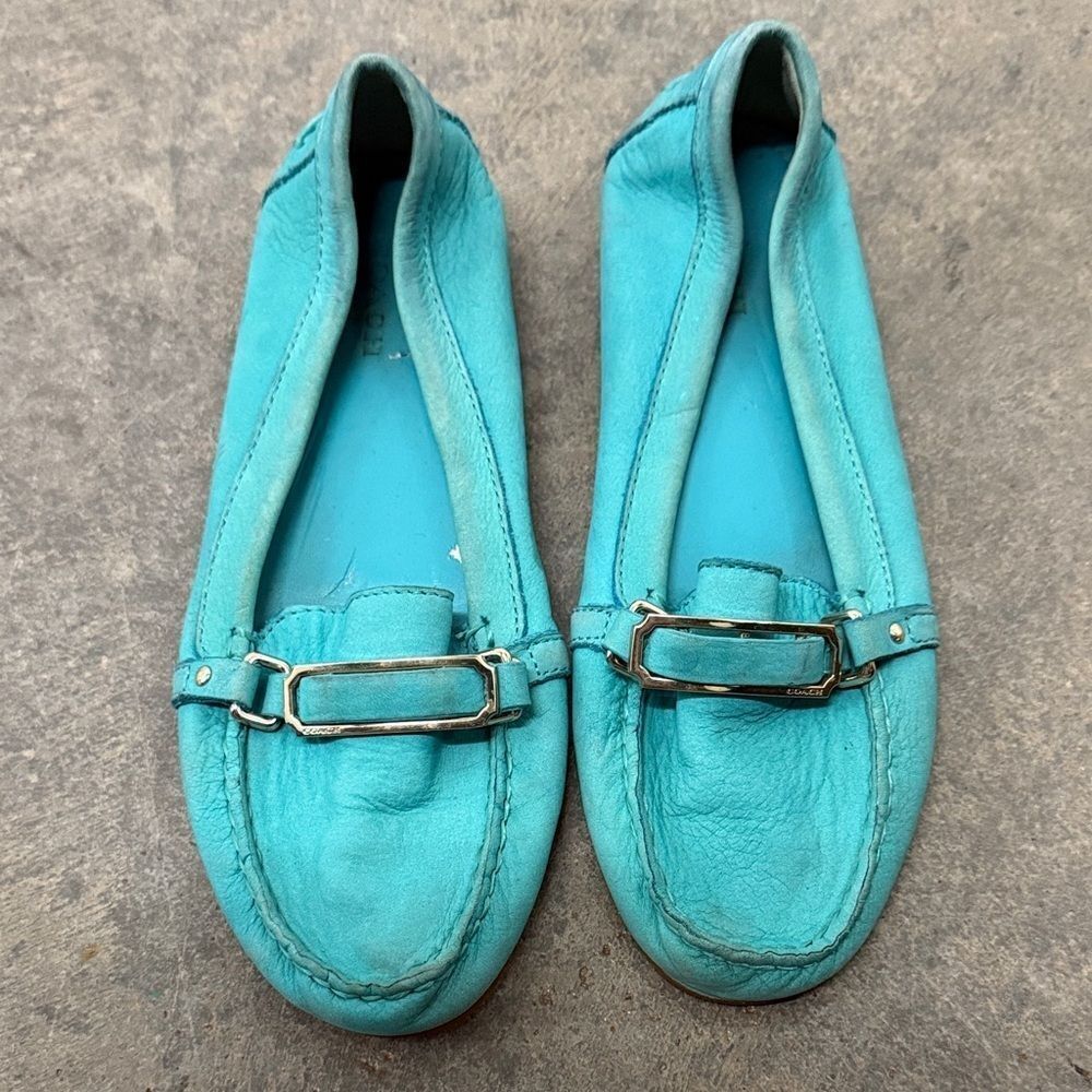 Coach Aqua Leather Flats